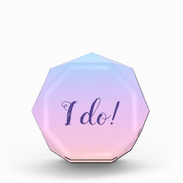 Schitterende regenboogzegening "I do" Acryl Fotoblokken