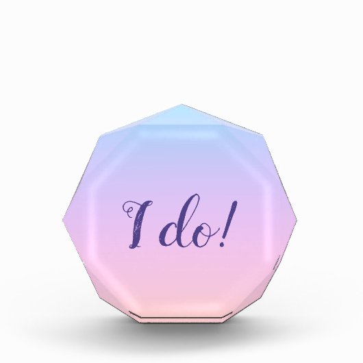 Schitterende regenboogzegening "I do" Acryl Fotoblokken (Voorkant)