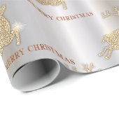 Schitterende rendieren Merry Christmas Diamond Wra Cadeaupapier (Rol Hoek)