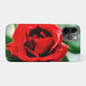 Schitterende rode roos met druppels in de ochtend Case-Mate iPhone case (Achterkant (horizontaal))