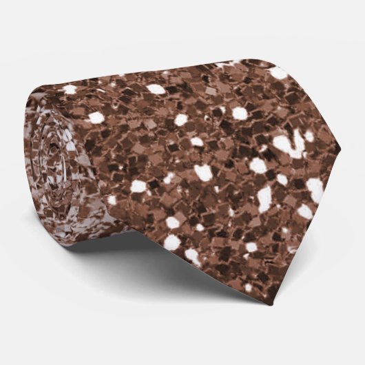 Schitterende Roos Gold Glitter Ombre Sparkle Strop Stropdas (Opgerold)