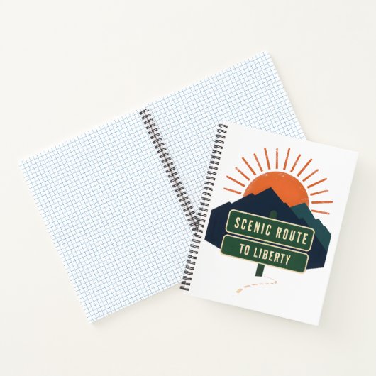 Schitterende Route Naar Liberty Notitieboek (Binnen)