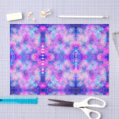 Schitterende roze blauwe stijfstofpatroon verfstij tissuepapier (Craft)