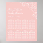 Schitterende roze blush weddenschap poster (Voorkant)