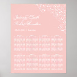 Schitterende roze blush weddenschap poster