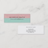 Schitterende roze groene hedendaagse tijd mini visitekaartje (Voorkant / Achterkant)