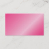 Schitterende roze, metalen elegante visitekaartjes (Achterkant)