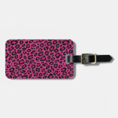 Schitterende, roze, roze huidglitter bagagelabel (Voorkant horizontaal)