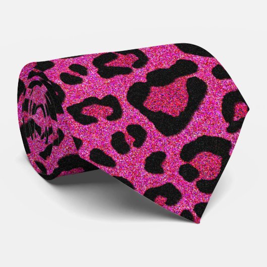 Schitterende, roze, roze huidglitter stropdas (Opgerold)