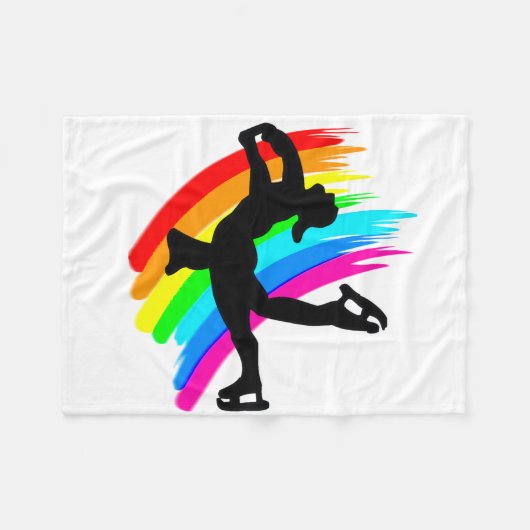 SCHITTERENDE SCHAATSER FLEECE DEKEN (Voorkant (Horizontaal))