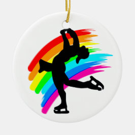 SCHITTERENDE SCHAATSER KERAMISCH ORNAMENT