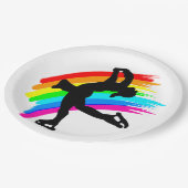 SCHITTERENDE SCHAATSER PAPIEREN BORDJE (Gekanteld)