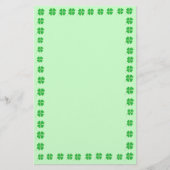 Schitterende Shamrocks getrimd in Gold Stationery Briefpapier (Voorkant)