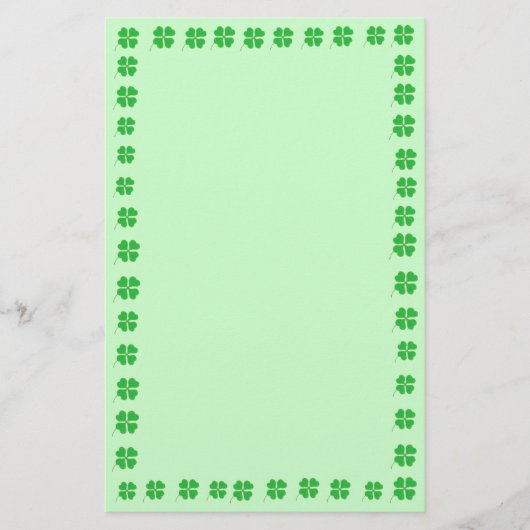 Schitterende Shamrocks getrimd in Gold Stationery Briefpapier (Voorkant)
