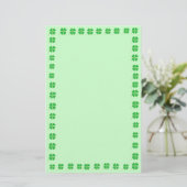 Schitterende Shamrocks getrimd in Gold Stationery Briefpapier (Staand voorkant)