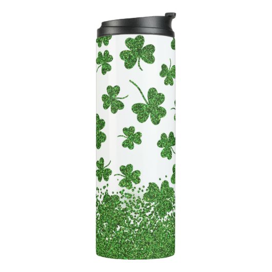 Schitterende Shamrocks Thermosbeker (Gedraaid links)