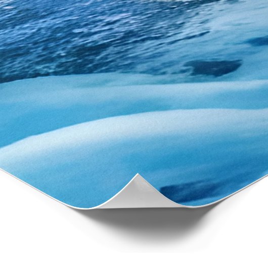 Schitterende sneeuw gevuld met landschap met stene poster (Hoek)