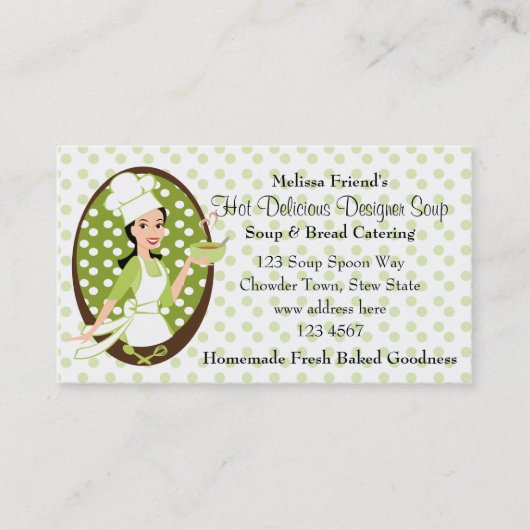 Schitterende soep visitekaartje (Voorkant)