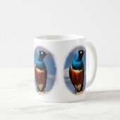 Schitterende spreeuw gezien vanaf de voorkant koffiemok (Voorkant rechts)