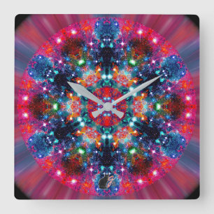Schitterende Stellaire Kaleid Vierkante Klok