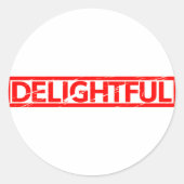 Schitterende stempel ronde sticker (Voorkant)