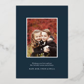 Schitterende Ster | Vrede Op Aarde Foto Folie Feestdagenkaart (Achterkant)