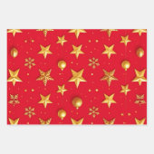 Schitterende Sterren Kerstmis Inpakpapier Vel (Voorkant 2)