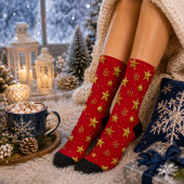 Schitterende Sterren Kerstmis Sokken