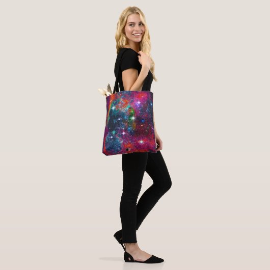 Schitterende sterrenveld-tas tote bag (Op model)