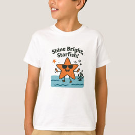 Schitterende Stervis Cute Oranje Strand Design T-shirt