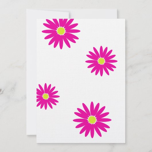 Schitterende tekst van het Bericht van de Daisy Ba Kaart (Achterkant)