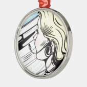 Schitterende telefoonexploitant metalen ornament (Links)