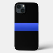 Schitterende Thin Blue Line Police gradiënt Case-Mate iPhone Case (Achterkant)