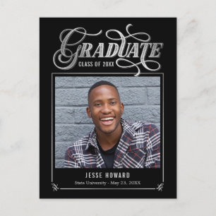 Schitterende toekomst bewerkbare kleur afstudeerka briefkaart