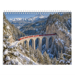 Schitterende Treinen van Zwitserland Alpen Spoorwe Kalender