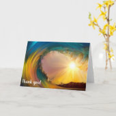 Schitterende tropische kleurengolf bij zonsonderga kaart (Gele Bloem)