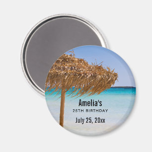 Schitterende tropische strand verjaardagsfeest dat magneet