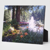 Schitterende tuin met waterfontein fotoplaat (Zijkant)