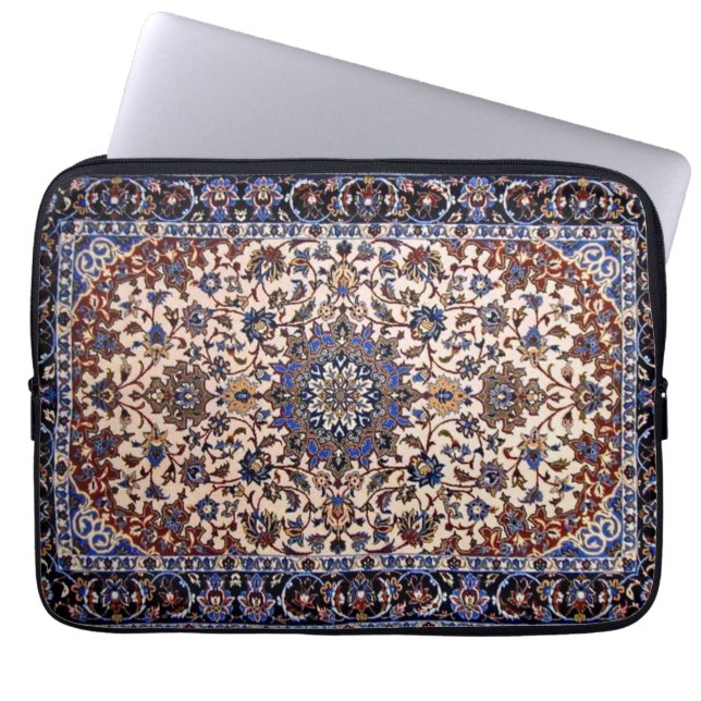 Schitterende turkse vormgeving laptop sleeve (Voorkant)