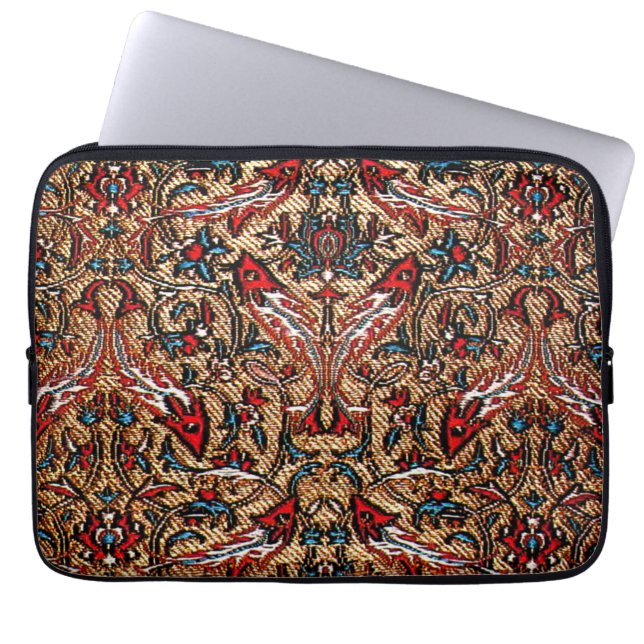 Schitterende turkse vormgeving laptop sleeve (Voorkant)