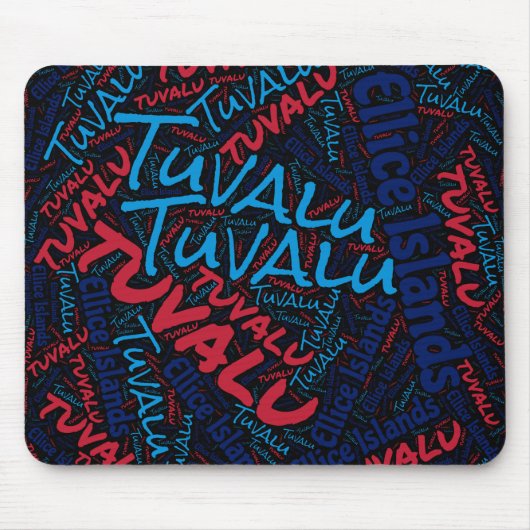 Schitterende Tuvalu-vlag kleuren patriottisch Muismat (Voorkant)