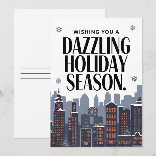 Schitterende vakantie - kerst Kaart (Voorkant / Achterkant)