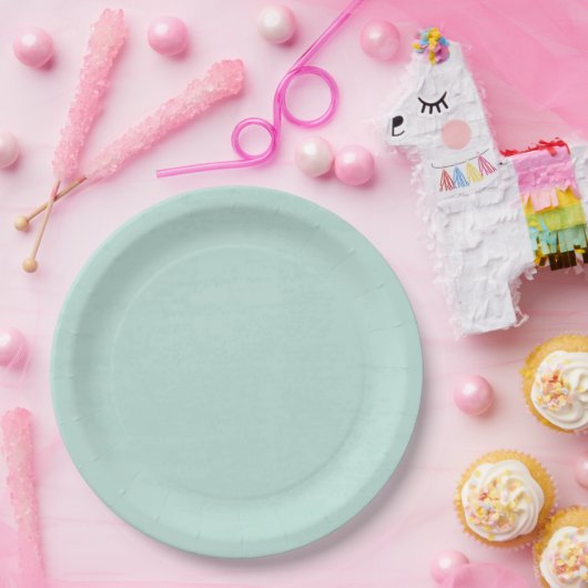 Schitterende verse munt groen wegwerpbaar papieren bordje (Feest)