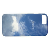 Schitterende Vette Wolken in een Blauwe & Witte Case-Mate iPhone Case (Achterkant (Horizontaal))