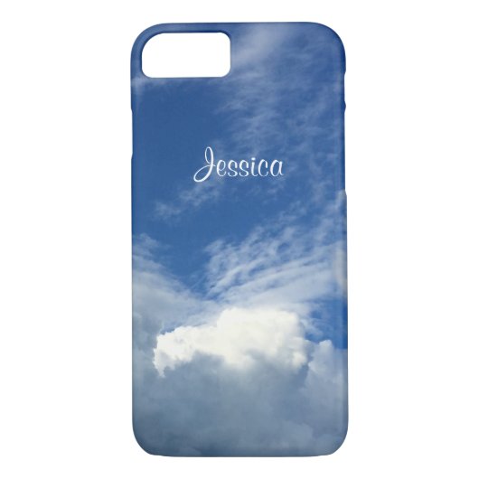 Schitterende Vette Wolken in een Blauwe & Witte Case-Mate iPhone Case (Achterkant)