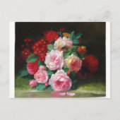 Schitterende Vintage Bloem Briefkaart (Voorkant)