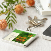 Schitterende vlinder sleutelhanger (Zijkant)