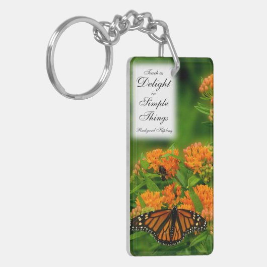 Schitterende vlinder sleutelhanger (Voorkant Links)