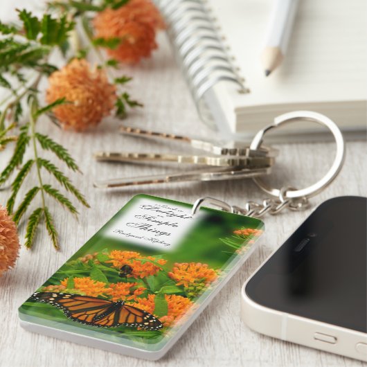 Schitterende vlinder sleutelhanger (Voorkant Rechts)