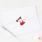 Schitterende vos ronde sticker (Envelop)
